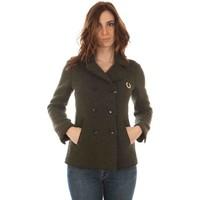 fred perry gr 52846 womens trench coat in green