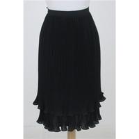 frank usher size 10 black double layer pleated skirt