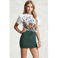 French Terry Lace-Up Mini Skirt