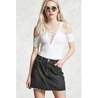Frayed Denim Skirt