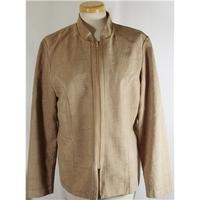 Frank Lyman size 14 brown faux suede jacket