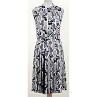 french connection size 10 black white taupe dress
