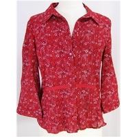 Fransa size M red mix patterned blouse