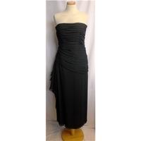 Frank Usher size: 12 black strapless cocktail dress & shawl