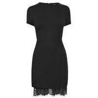 french connection stretch lace trim dress