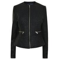 FRENCH CONNECTION Medina Quilted Faux Leather Jacket