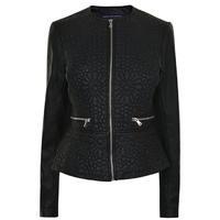 FRENCH CONNECTION Medina Quilted Faux Leather Jacket