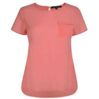 FRENCH CONNECTION Dip Hem Polly T Shirt