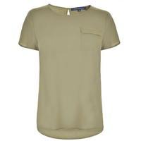 FRENCH CONNECTION Dip Hem Polly T Shirt