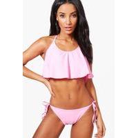 Frill Halterneck Bikini - pink