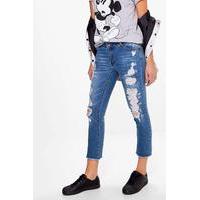 fray edge 78th skinny jeans mid blue