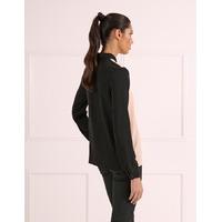 FRANCIS - Pink Black and White Colour Block Blouse