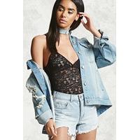 frayed denim shorts