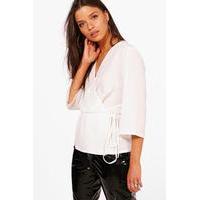 Front Plunge Blouse - cream