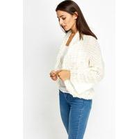 Frayed Knit Cardigan