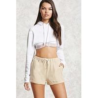 french terry drawstring shorts