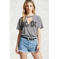 Frayed High-Waist Denim Shorts