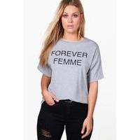 Fran Femme Forever Printed Tee - grey