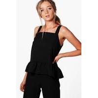 Frill Detail Top - black