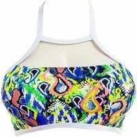 freya multicolor high neck swimsuit evolve womens mix amp match swimwe ...