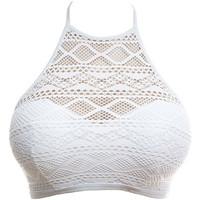 Freya White High Neck Sundance Swimsuit women\'s Mix & match swimwear in white