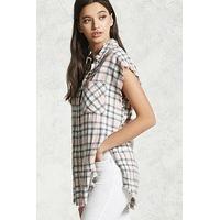 Frayed Check Buttoned Shirt