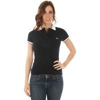 fred perry gr 52773 womens polo shirt in blue