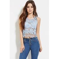 Fringed Crochet Lace Top