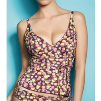 Freya Polka Praline U/W Plunge Tankini Top