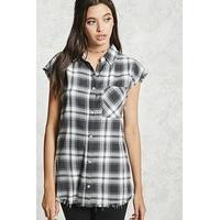 Frayed Check Buttoned Shirt