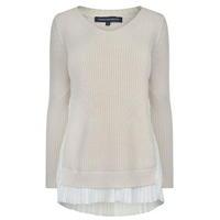 french connection pleated back knitted jumper