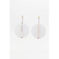 Frosted Circle Drop Earrings, ROSE