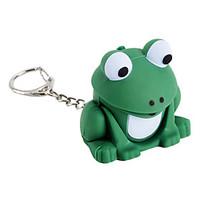 Frog LED Flashlight Keychain with Froggy Sound Effects