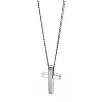 fred bennett mens steel cross and chain pendant