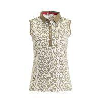 freda sleeveless printed polo