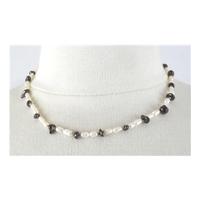 Fresh water pearl & garnet necklace