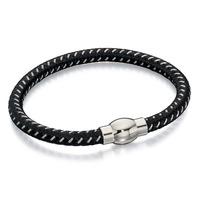 fred bennett black grey nylon magnetic clasp bracelet b4734