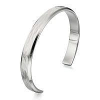 Fred Bennett Stainless Steel Hammered Effect Bangle B4724