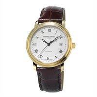 frdrique constant gents classic yellow gold tone watch