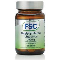 FSC Deglycyrrhized Liquorice 200mg Chewable With Sweeteners 60 Tablets