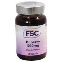 FSC Bilberry 500mg 30 Tablets