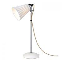 FT380 Hector Pleat Medium White Bone China Desk Lamp