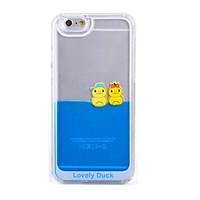 Funny Design Fluid Liquid Flowing Yellow Duck Crystal Clear Plastic Hard Case Cover for iPhone 5/5S
