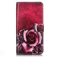 Full Body Card Holder / Wallet / Flip Rose Flower PU Leather Hard Case Cover For Apple iPhone 7 / iPhone 7 Plus