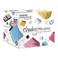 Fuji Instax Mini 8 Acc Kit Case Mini Photo Album Close Up Lens Mirror - White