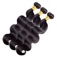 Full Head 300g/3Bundles Body Wave Human Hair 10-20Inch Natural Black Human Hair Weaves