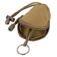 FURA Oxford Fabric Coin Purse Key Bag with Lanyard - Black / Khaki