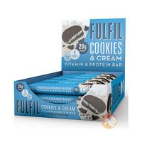 fulfil vitamin protein bar 15 bars cookies cream