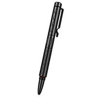 FURA Outdoor Aircraft-Grade Aluminum Alloy 0.7mm Black Ball-Point Pen with Attack Head Clip - Black / Golden / Grey