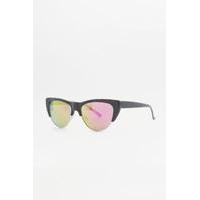 Futuristic Cut Out Cat-Eye Sunglasses, BLACK